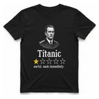Titanic One Star Review T-Shirt - Black front