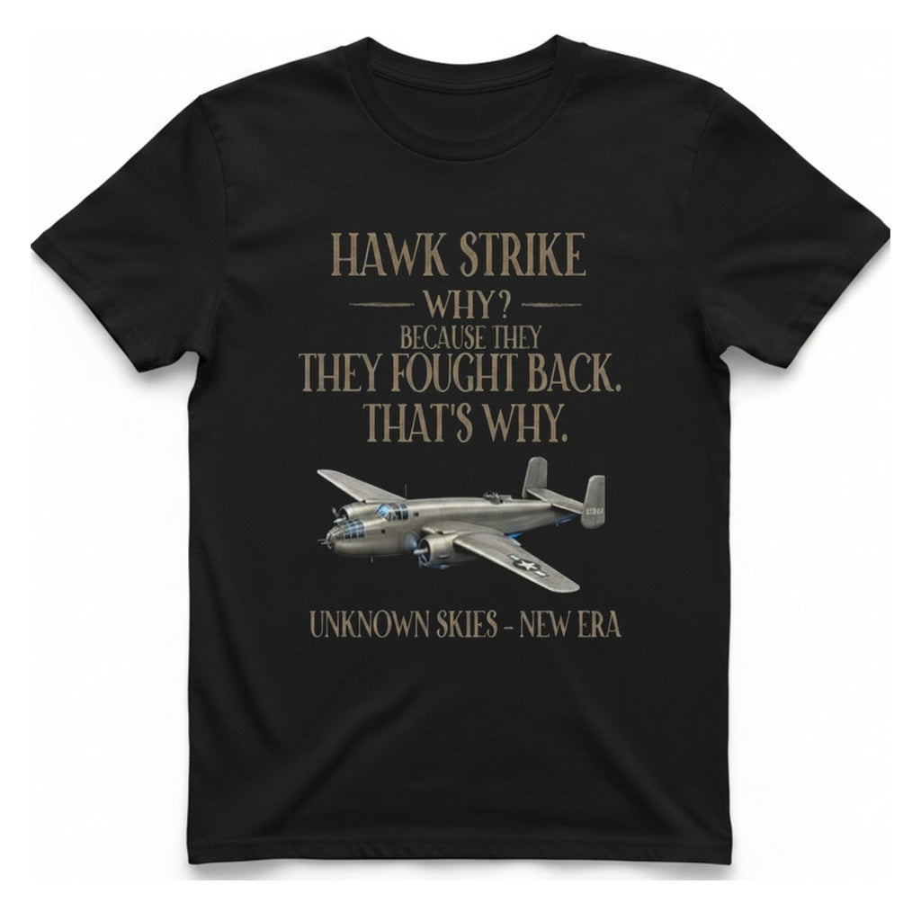 Hawk Strike Back T-Shirt - Black front