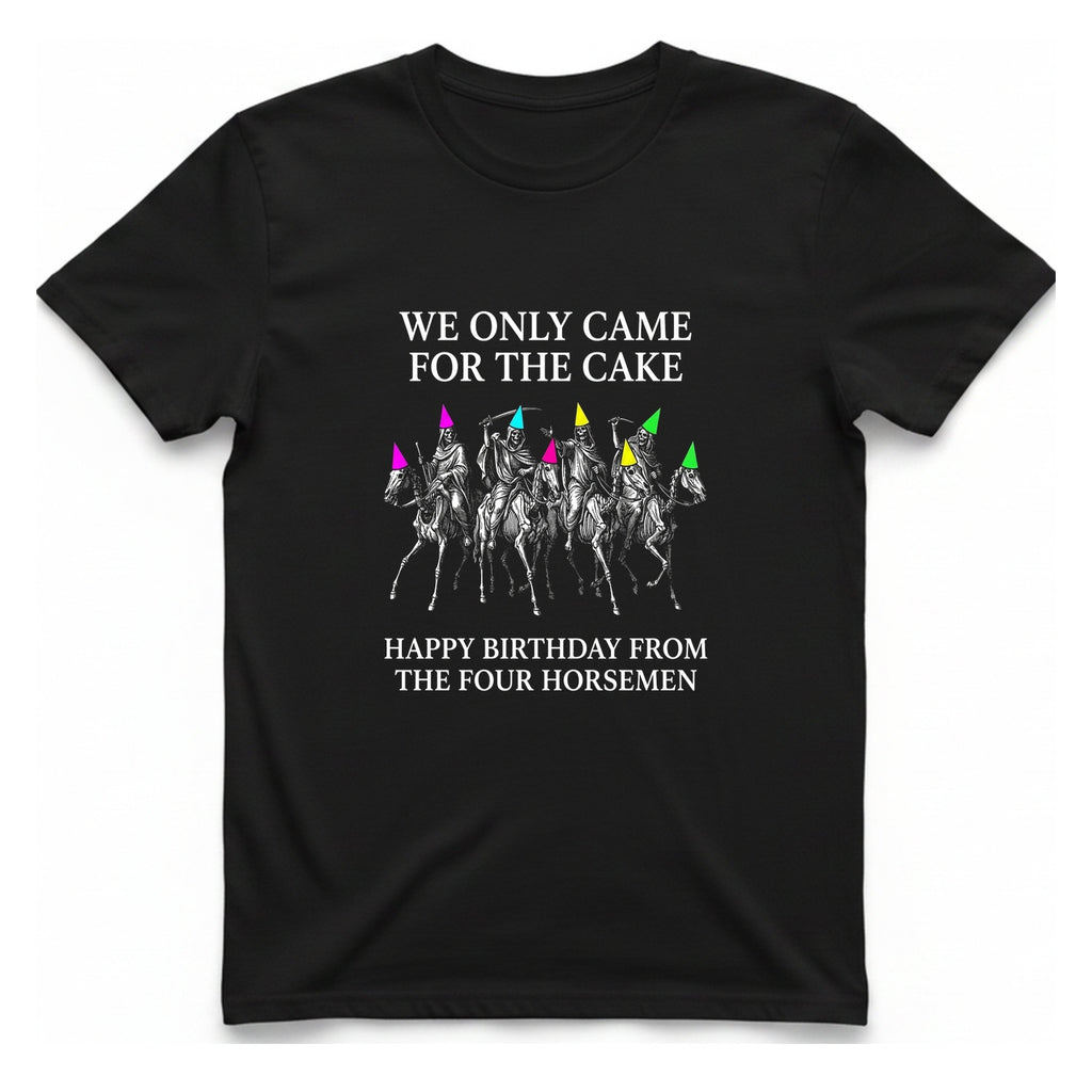 Four Horsemen Birthday Party T-Shirt - Black front
