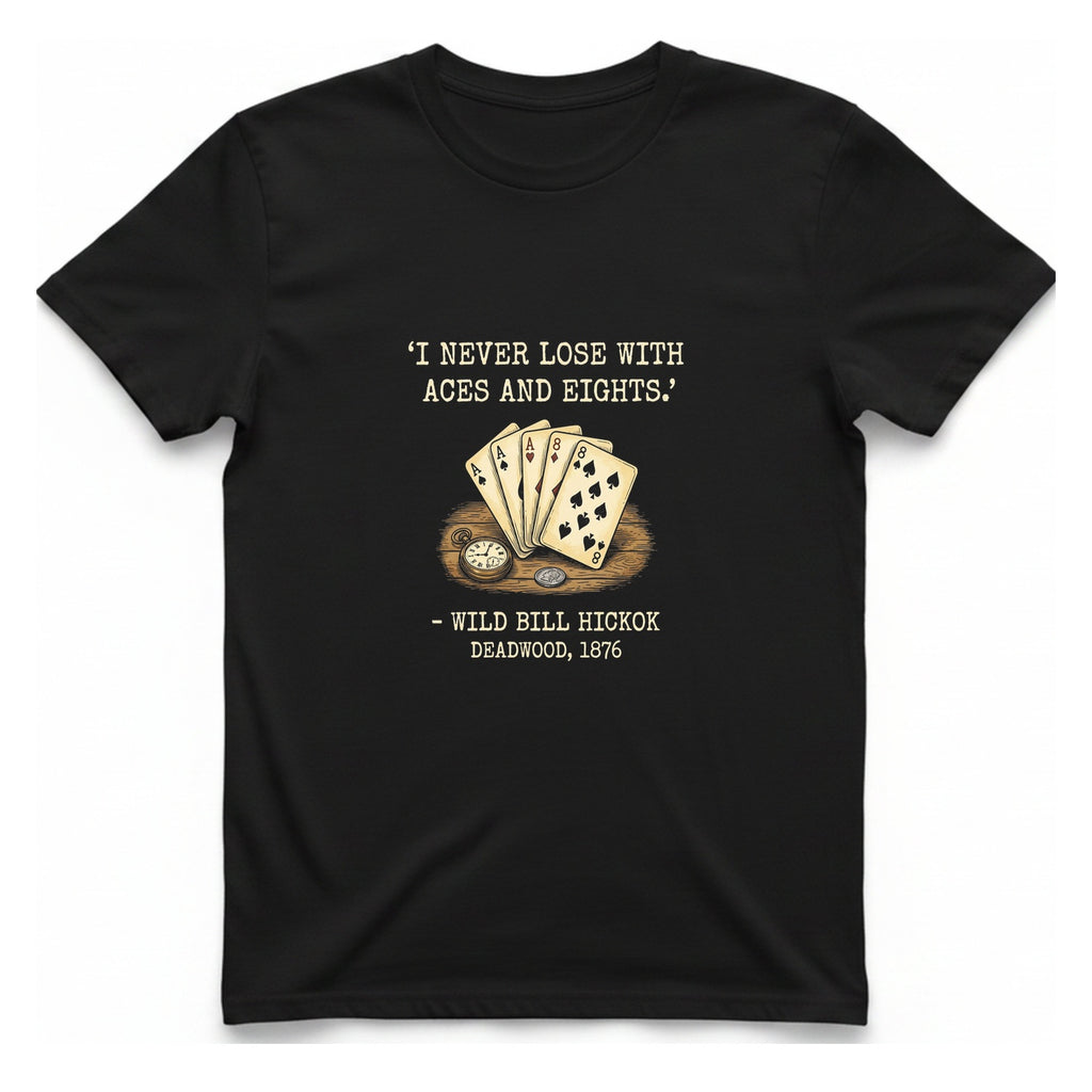 Dead Mans Hand Poker T-Shirt - Black front
