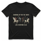 Showing Up For The 100Th T-Shirt - Black front