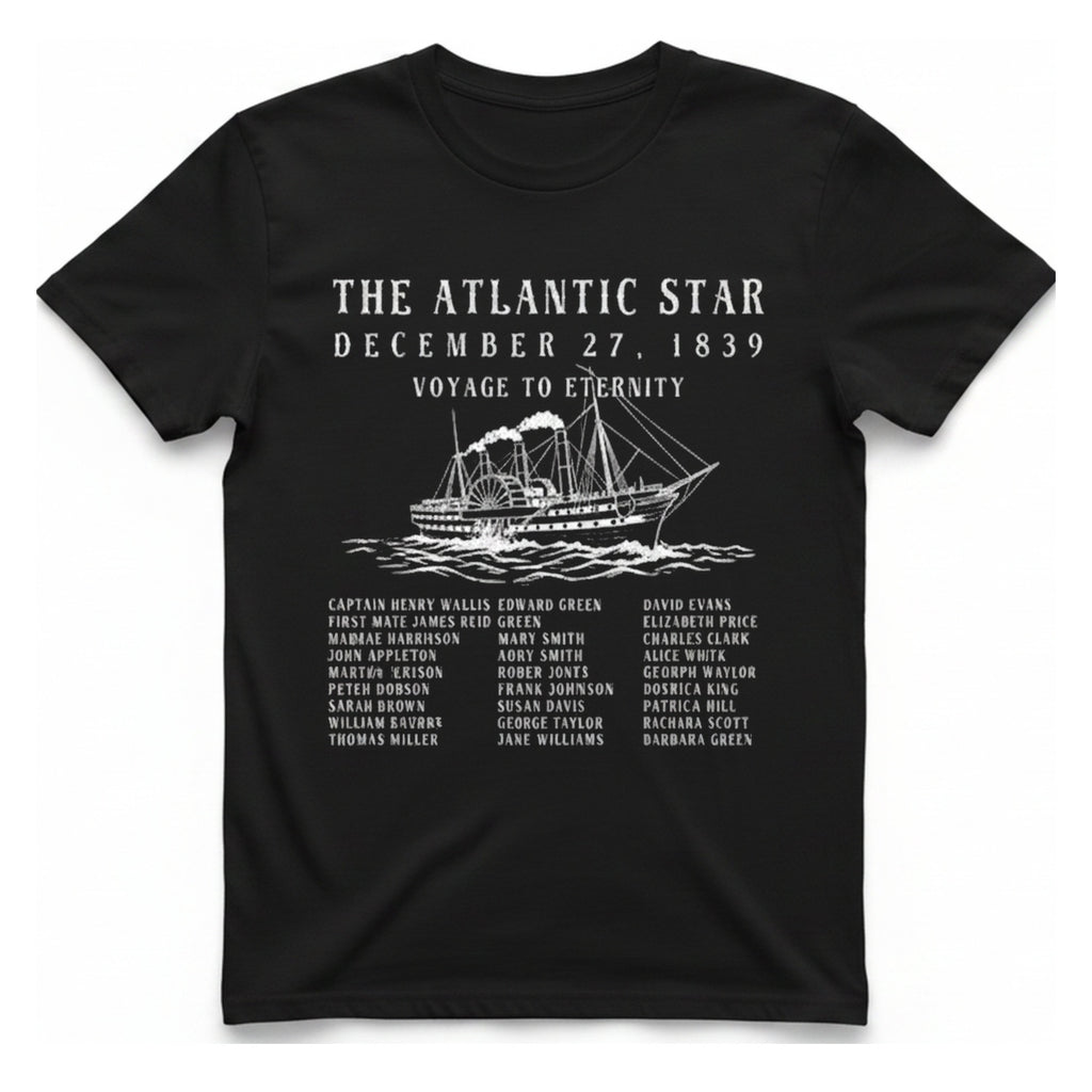 The Atlantic Star T-Shirt - Black front