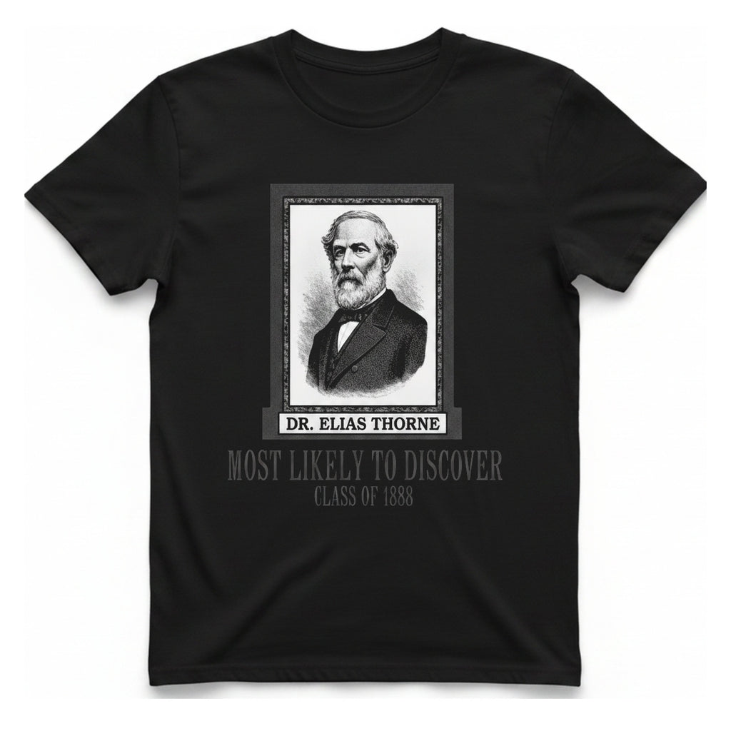 Dr Elias Thorne Discover T-Shirt - Black front