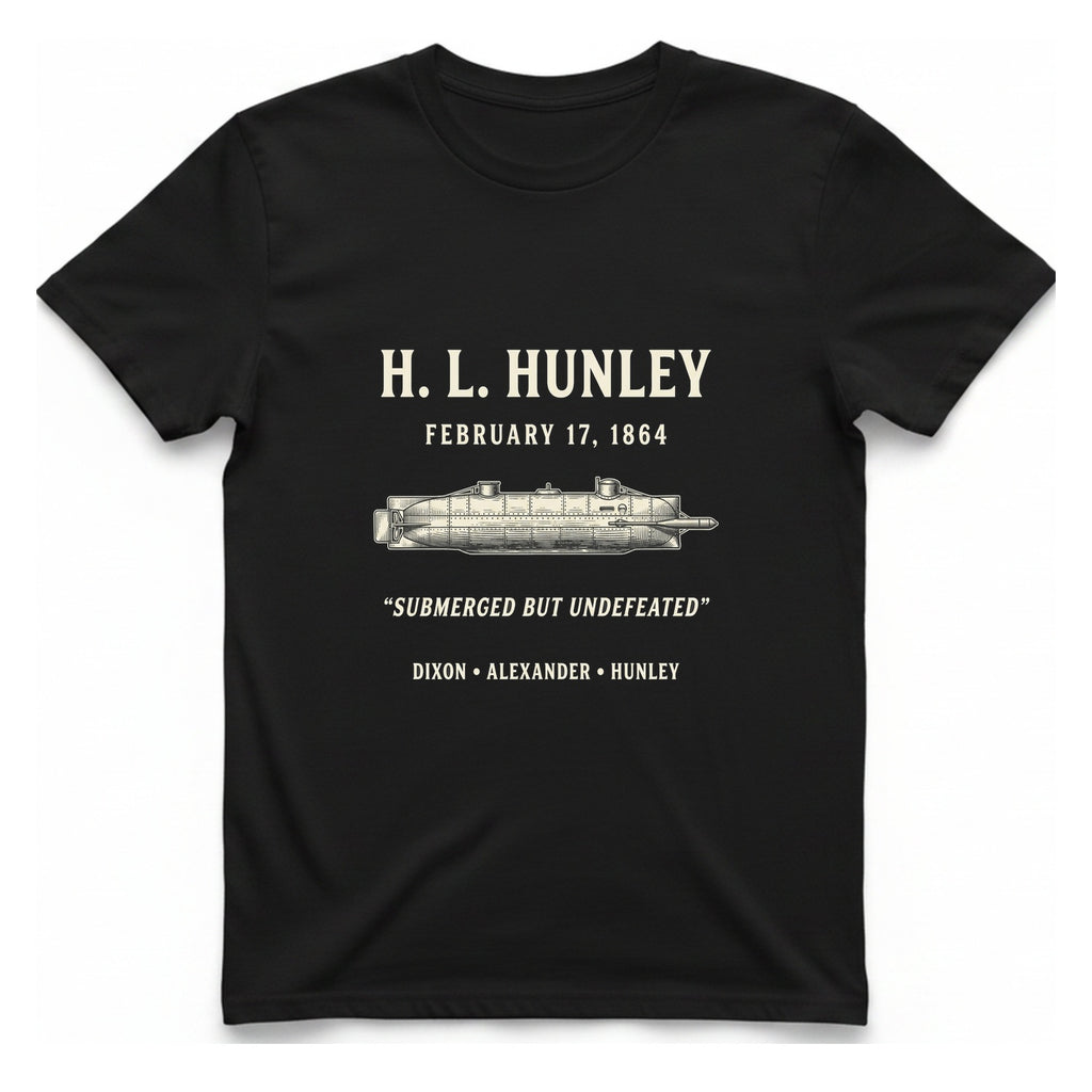 Css Hunley Submarine Memorial T-Shirt - Black front