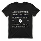 Programmer Zero Bugs T-Shirt - Black front