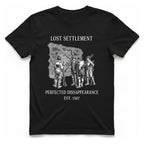 Lost Settlement Disappearance T-Shirt - Black front