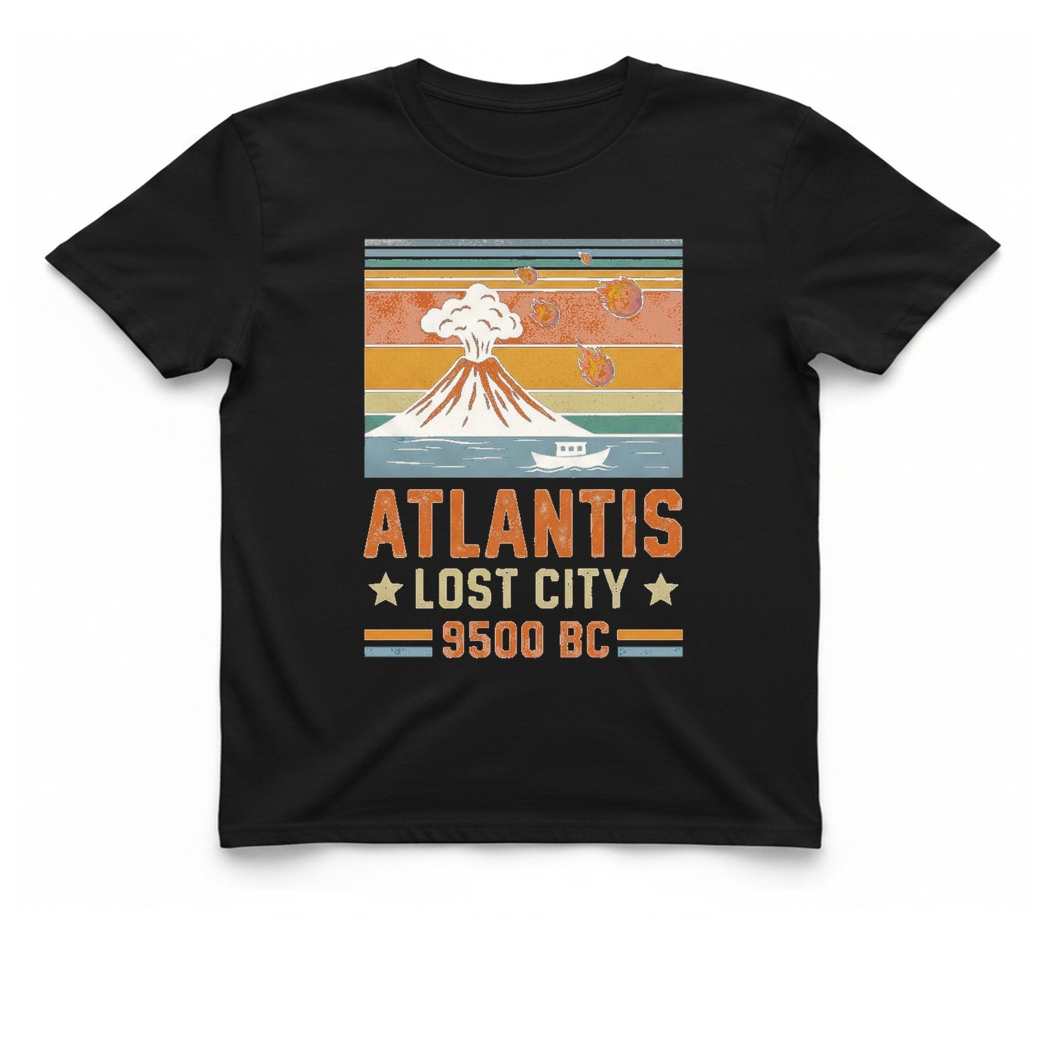 Atlantis Lost City T-Shirt - Black front