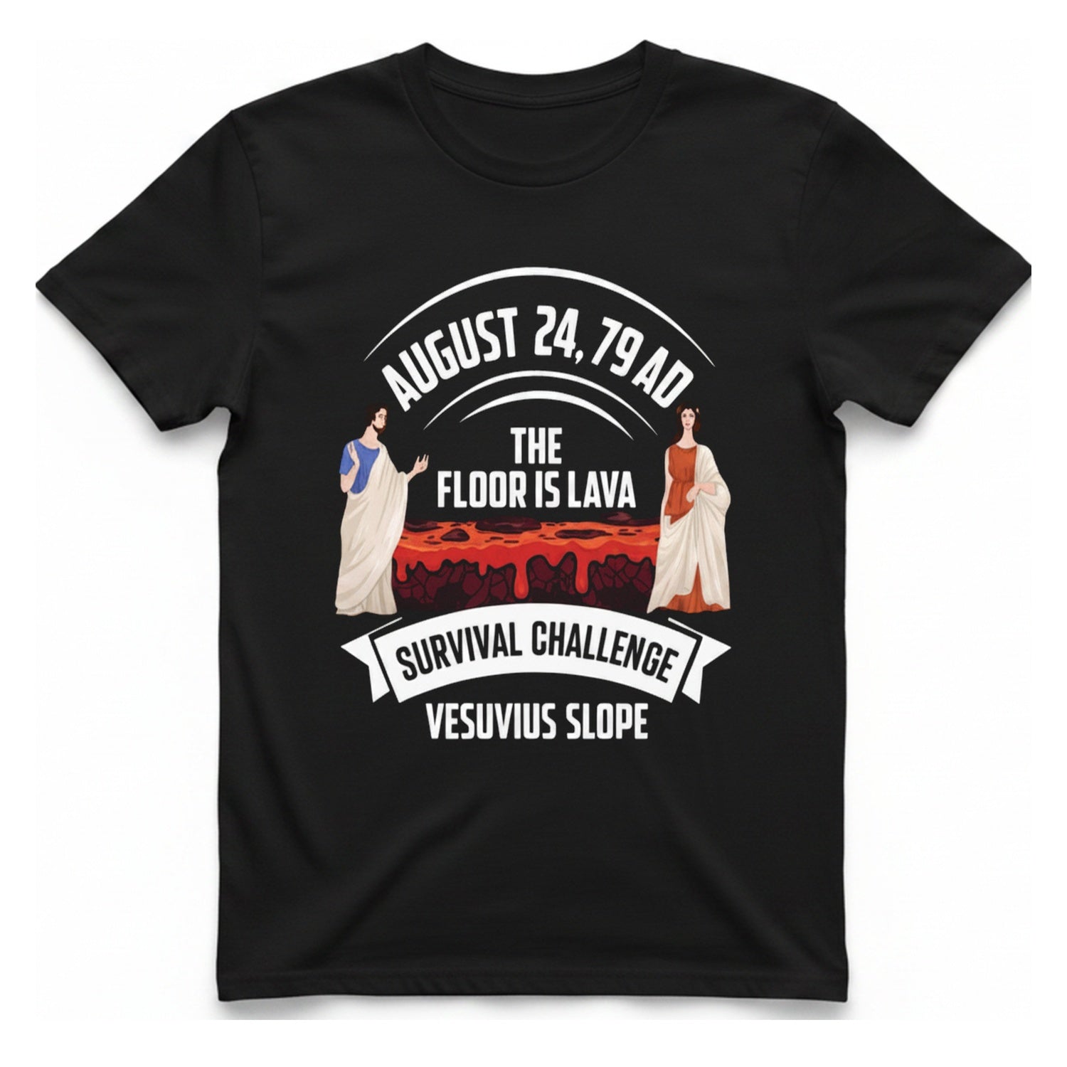 Vesuvius Lava Challenge T-Shirt - Black front
