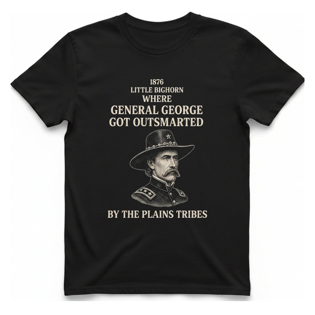 Little Bighorn Outsmarted T-Shirt - Black front