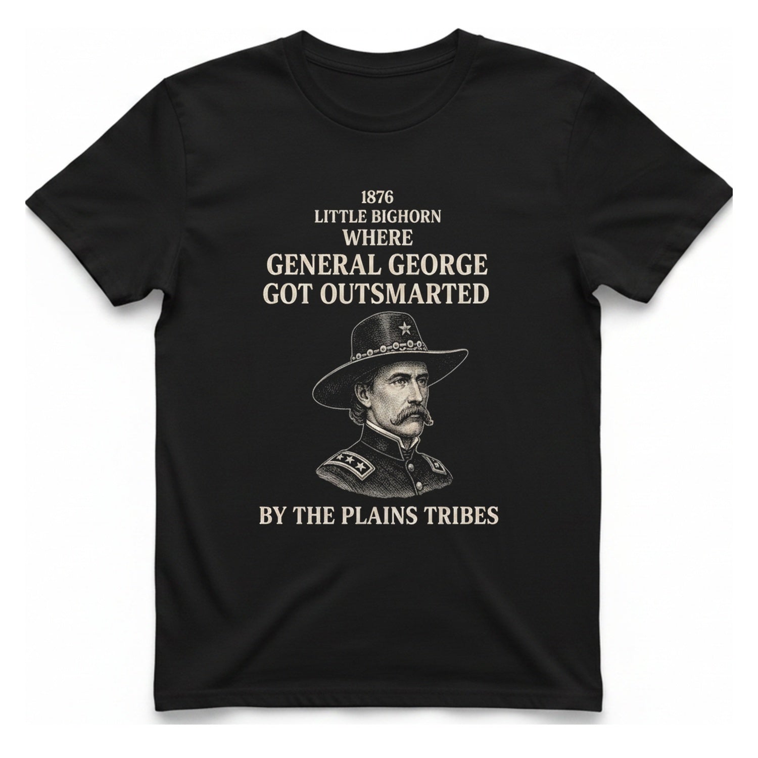 Little Bighorn Outsmarted T-Shirt - Black front