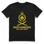 Horatio Hornblower Royal Navy Frigate T-Shirt - Black front
