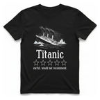 Titanic One Star Review T-Shirt - Black front