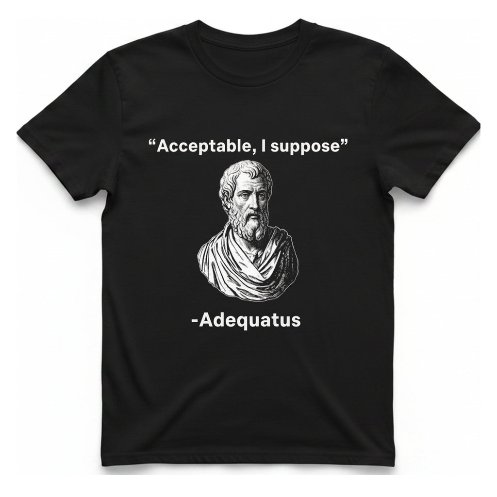 Acceptable I Suppose T-Shirt - Black front
