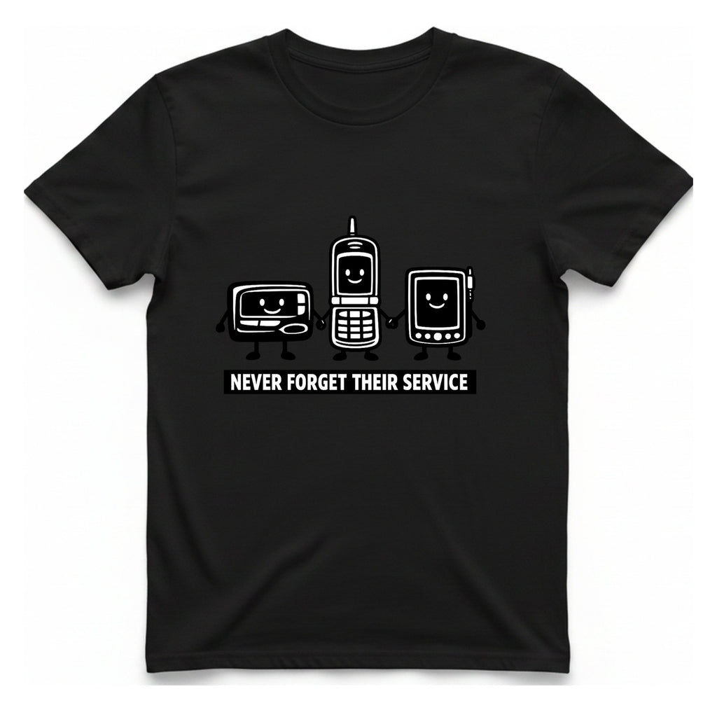 Never Forget Their Service Obsolete T-Shirt - Black front