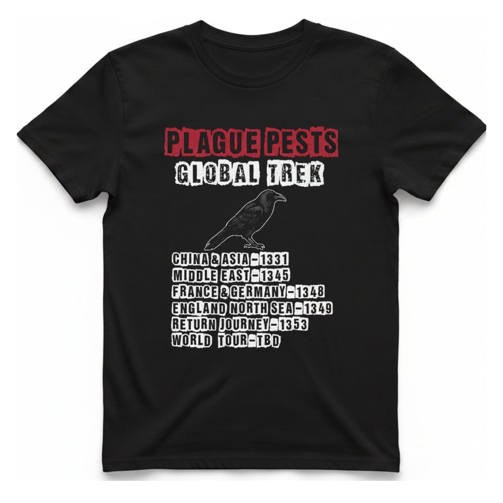 Plague Pests Global Trek T-Shirt - Black front
