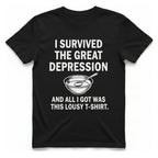 Great Depression T-Shirt - Black front