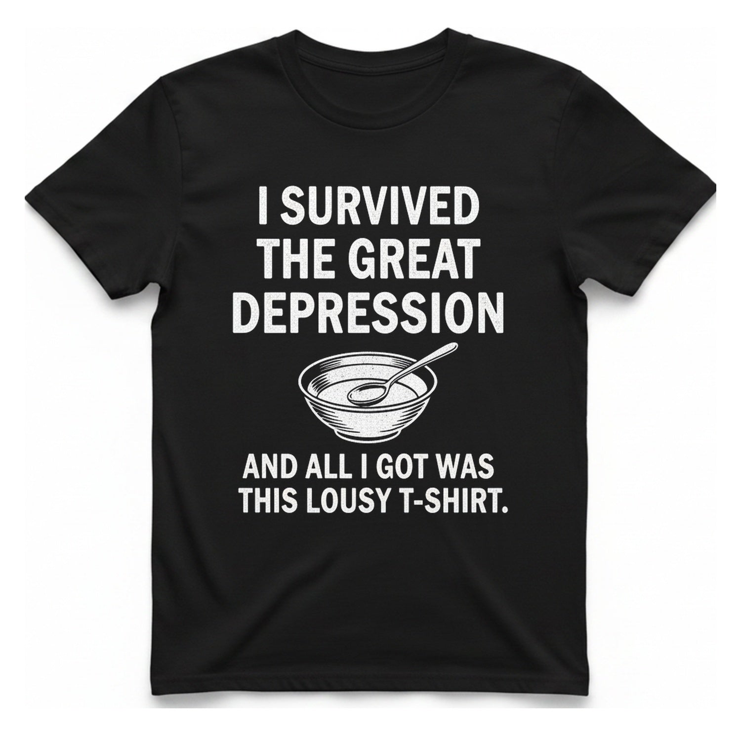 Great Depression T-Shirt - Black front