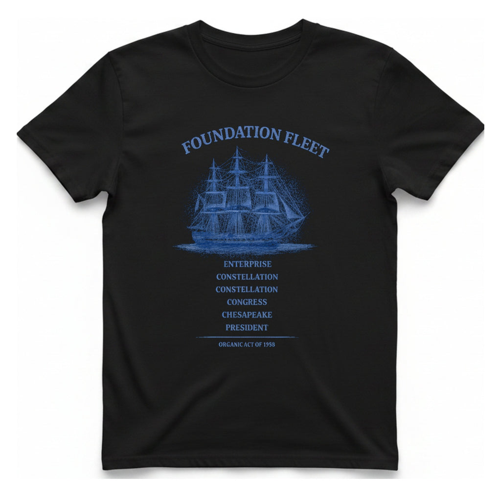 Foundation Fleet Organic Act T-Shirt - Black front