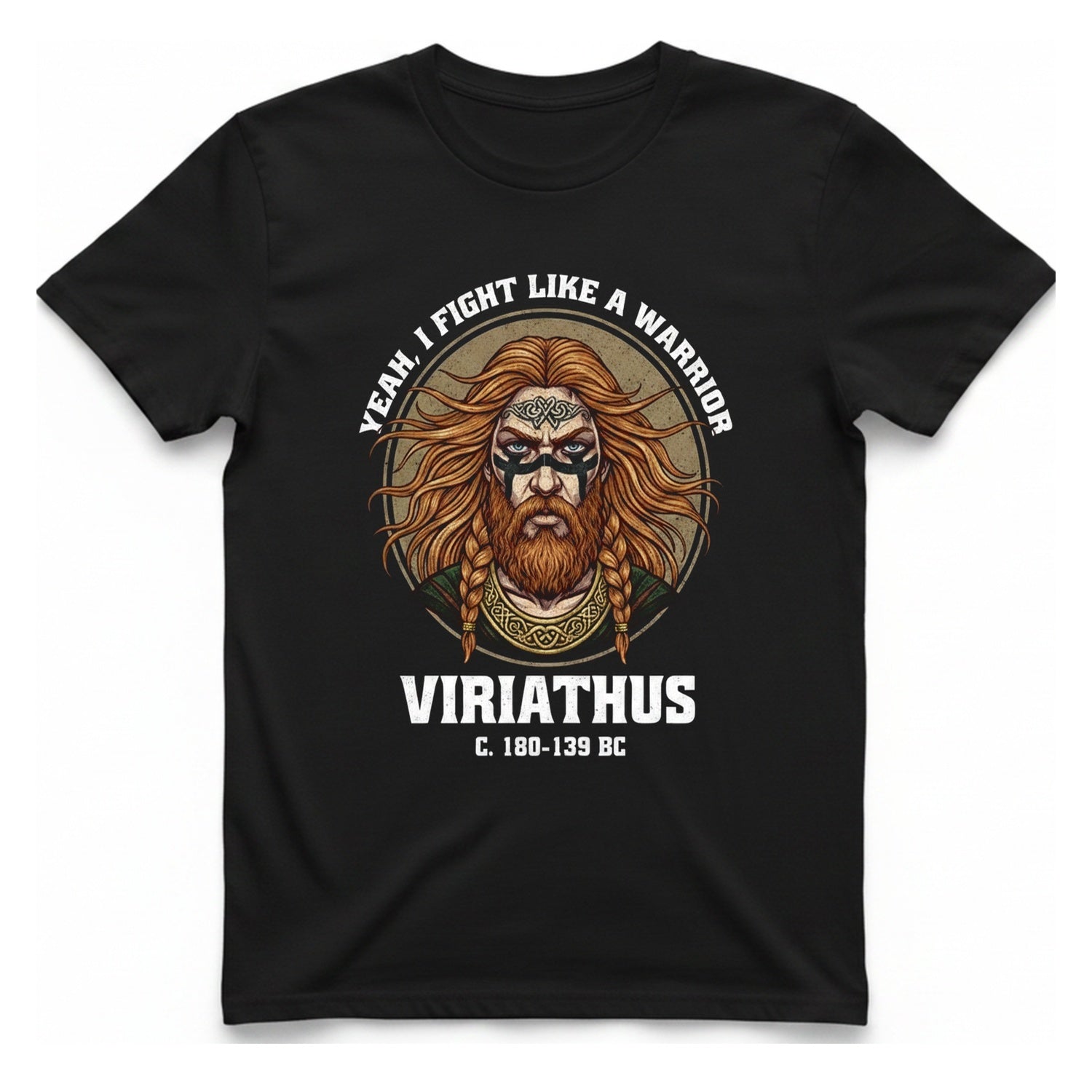 Viriathus Warrior T-Shirt - Black front