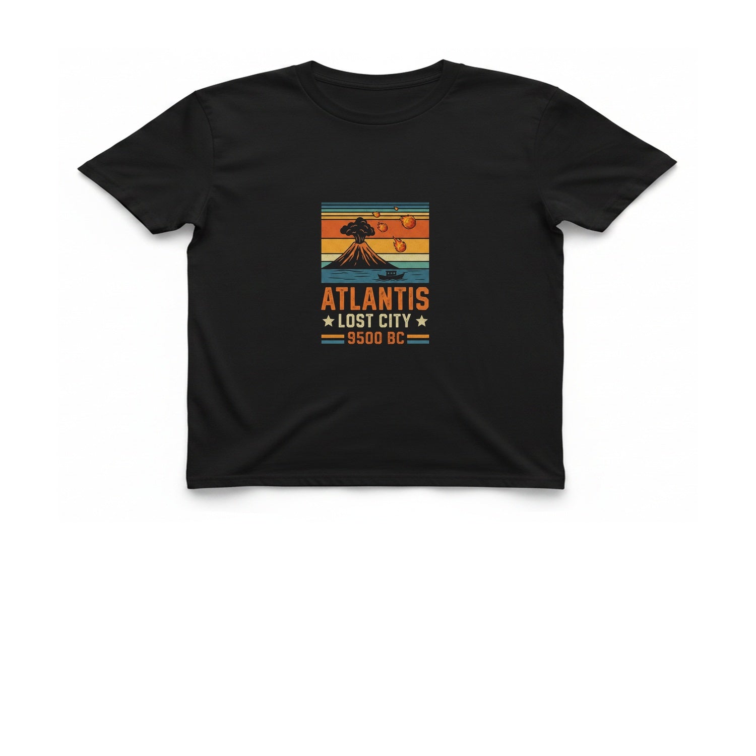 Atlantis Lost City T-Shirt - Black front