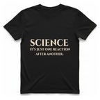 Science Reaction T-Shirt - Black front