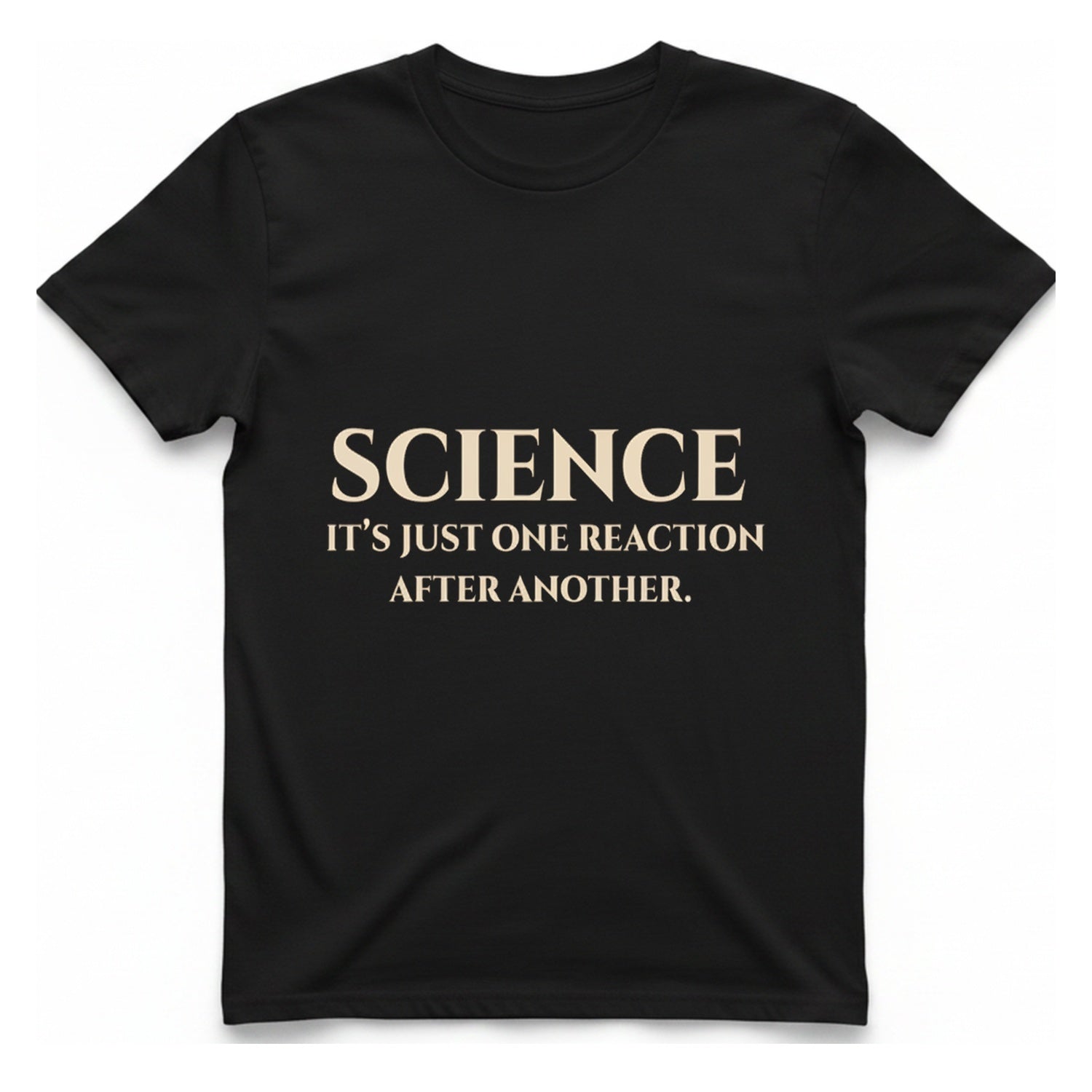 Science Reaction T-Shirt - Black front