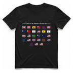 American Revolution Flags T-Shirt - Black front