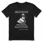 Historic Commander Quote T-Shirt - Black front