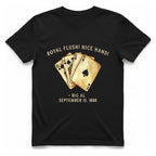 Royal Flush Hand T-Shirt - Black front