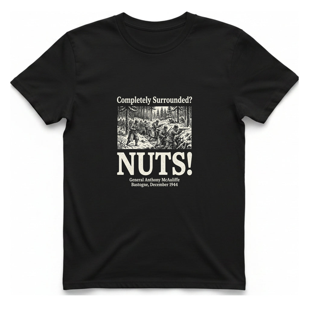 Bastogne Nuts Defiance T-Shirt - Black front