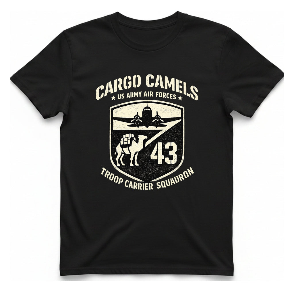 Cargo Camels WWII Usaaf Troop T-Shirt - Black front