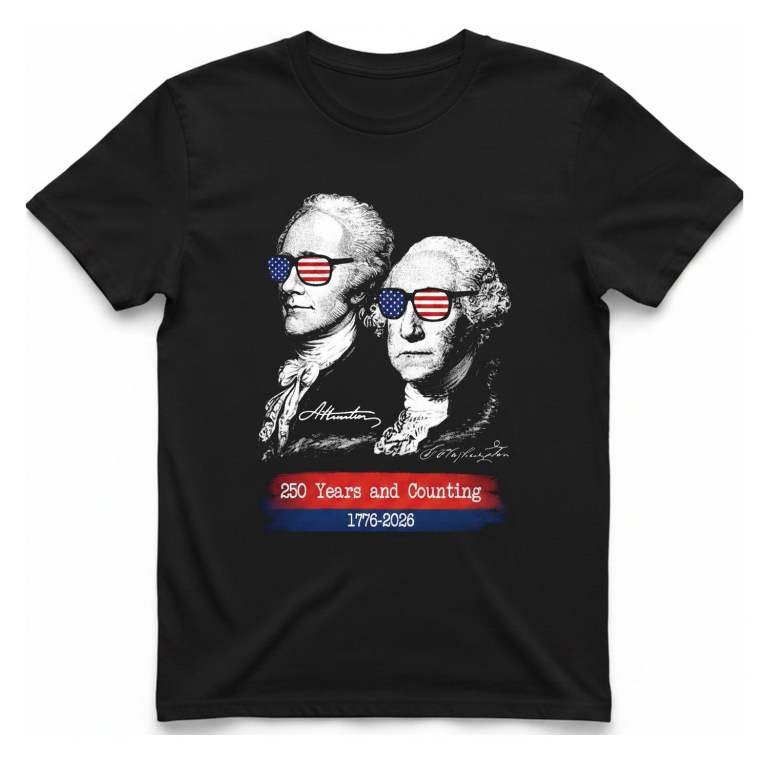 Founding Fathers Shades T-Shirt - Black front
