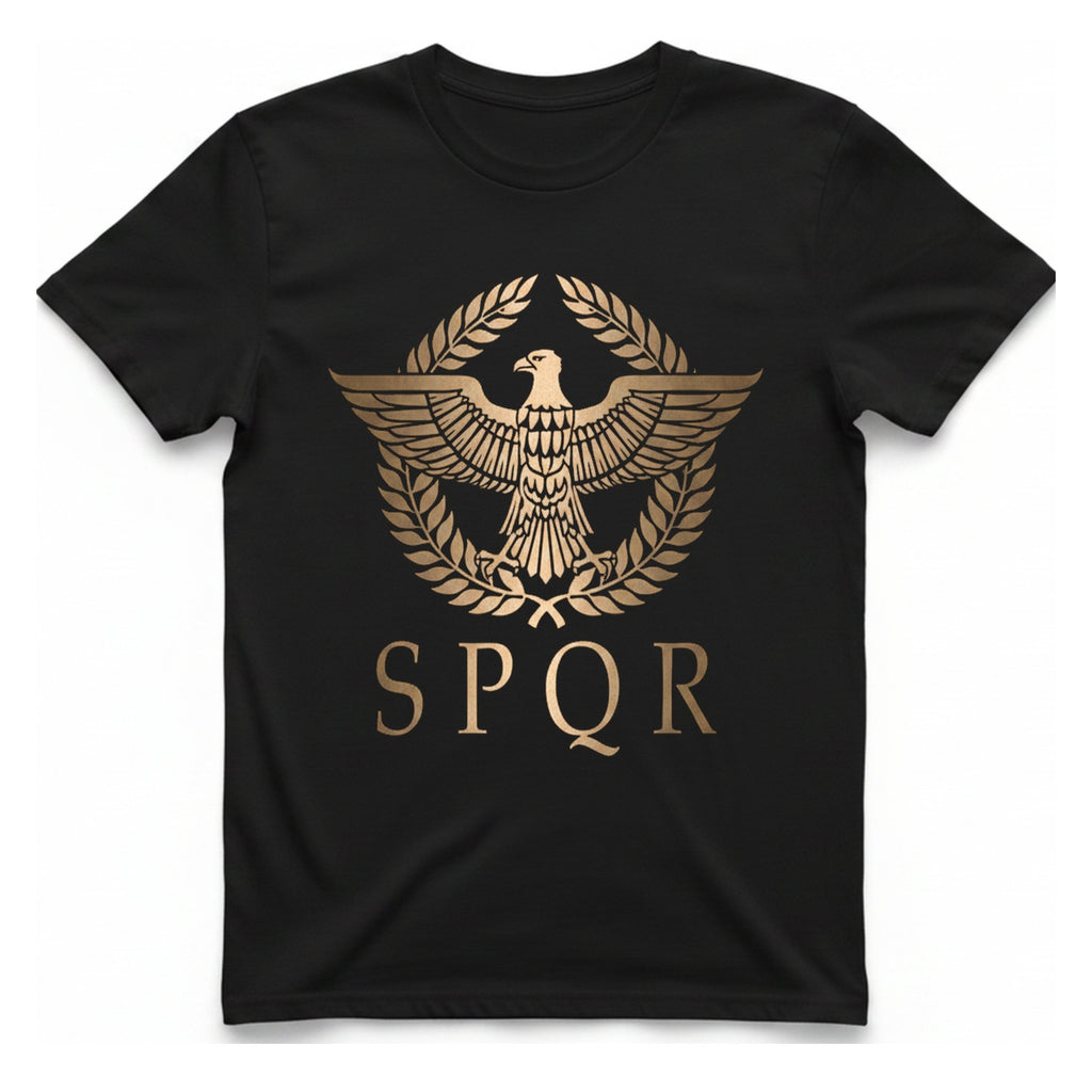 Roman Empire Spqr T-Shirt - Black front