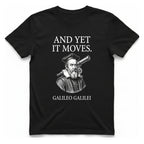 Galileo And Yet It Moves T-Shirt - Black front