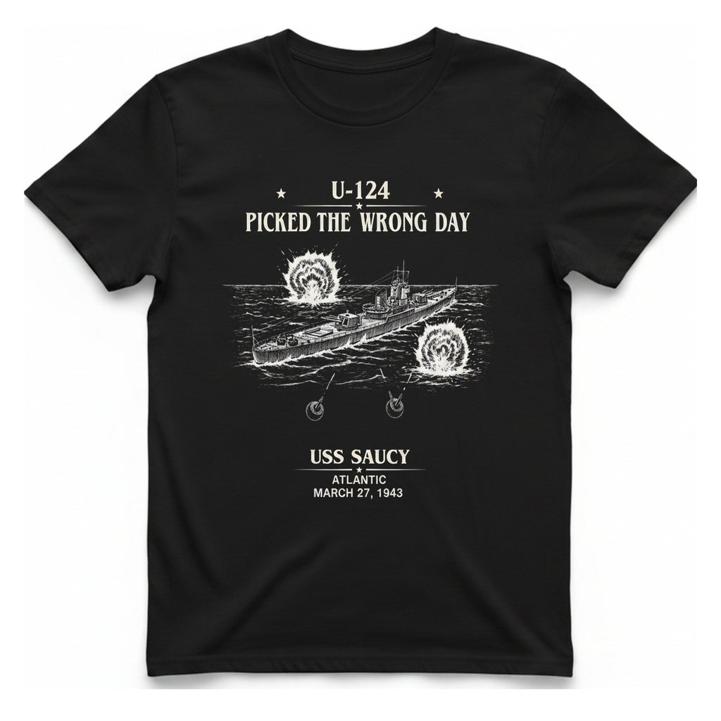 U Picked The Wrong Day T-Shirt - Black front