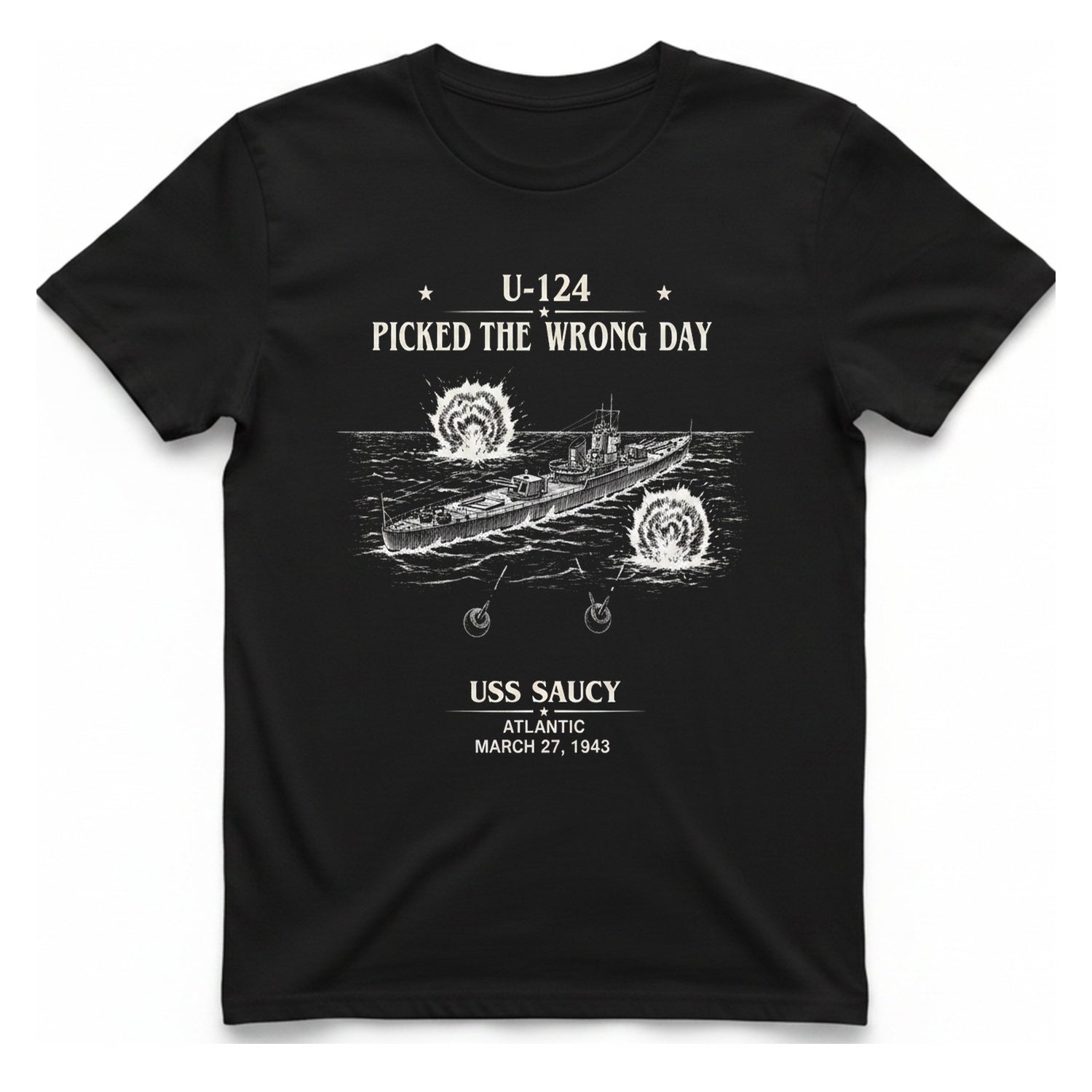 U Picked The Wrong Day T-Shirt - Black front