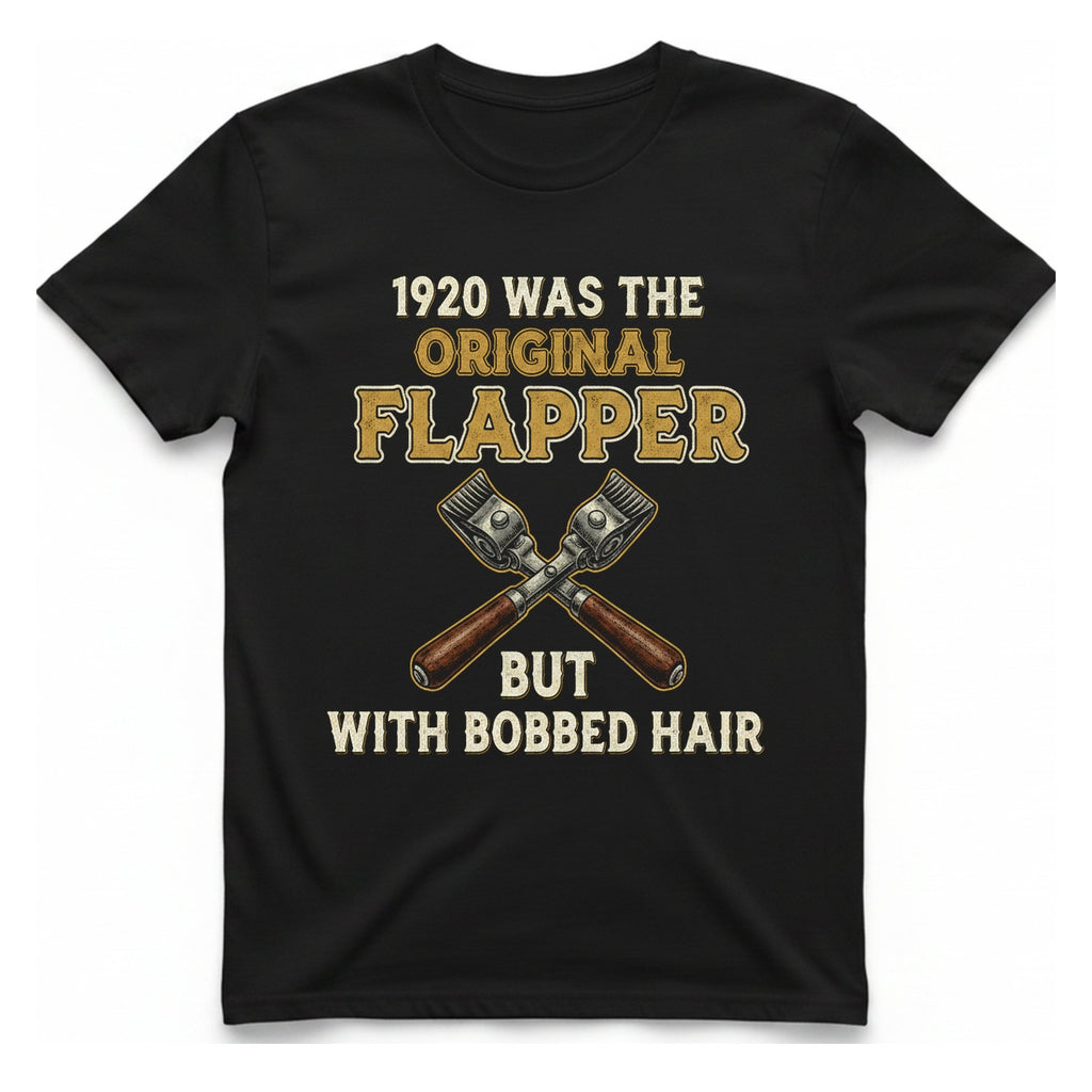 Was The Original Flapper T-Shirt - Black front