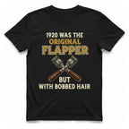 Was The Original Flapper T-Shirt - Black front
