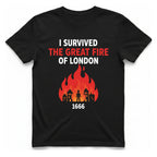 I Survived The Great Fire T-Shirt - Black front