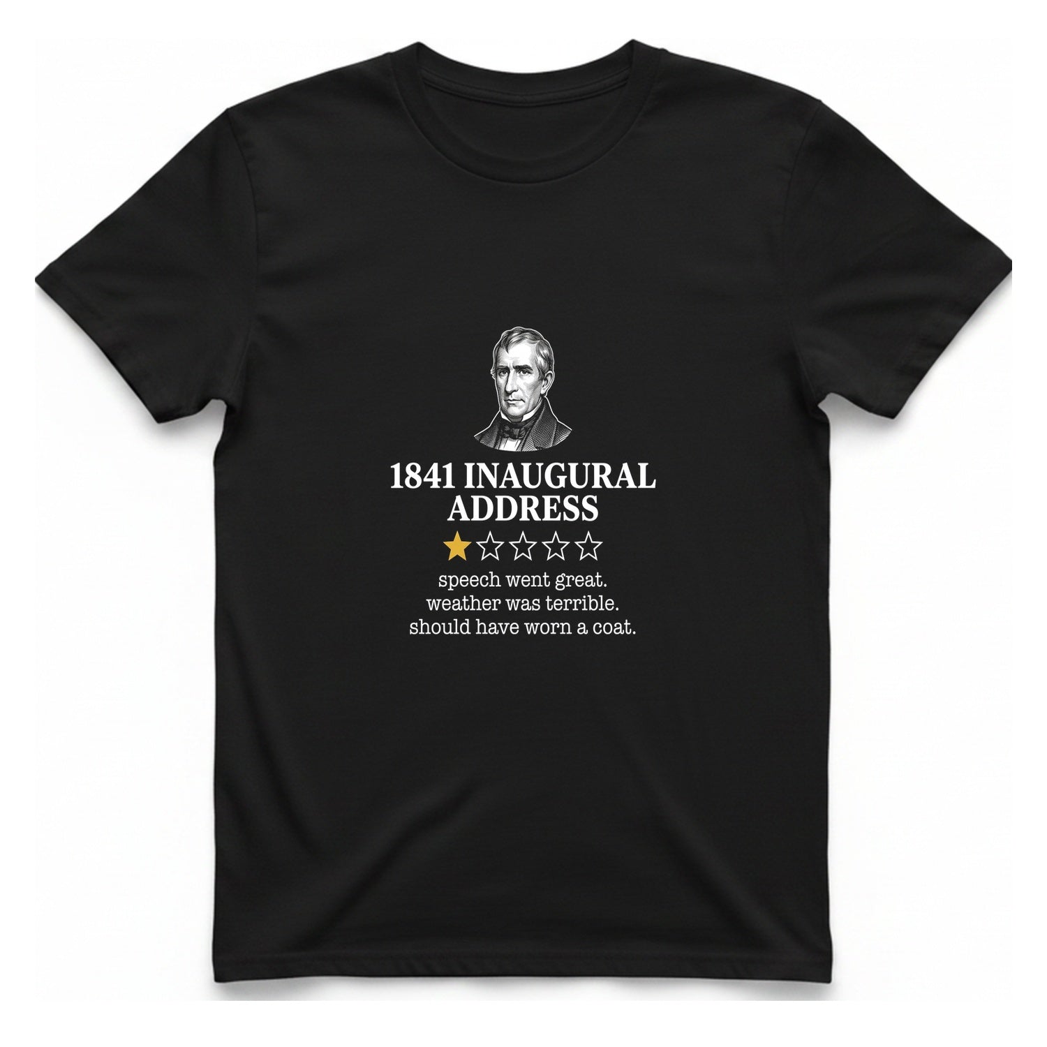 Inaugural Address Review T-Shirt - Black front