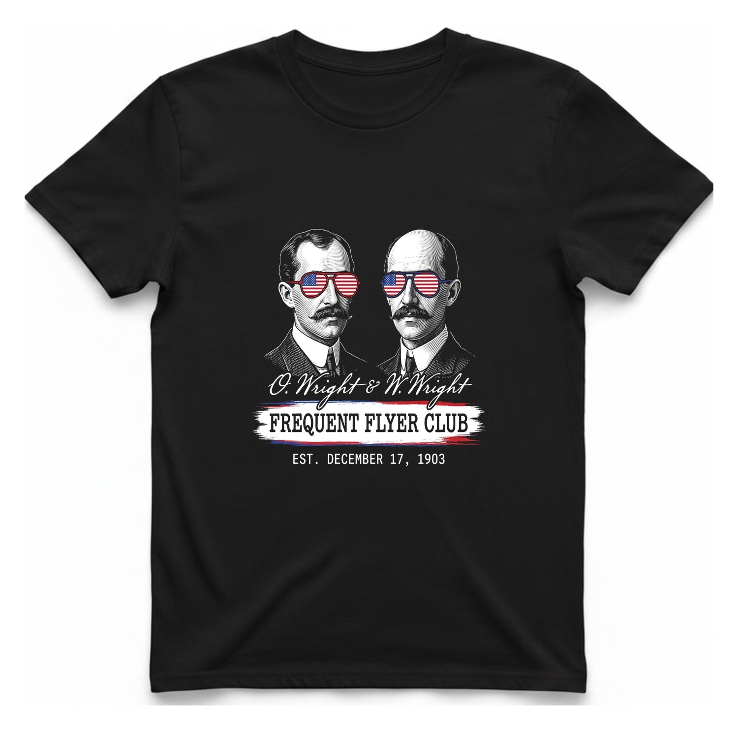 Wright Brothers Frequent Flyer T-Shirt - Black front