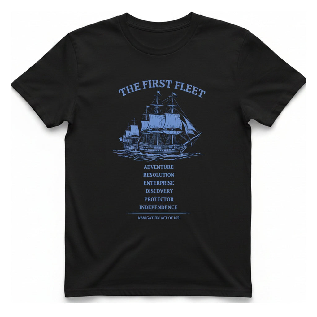 First Fleet Navigation Act T-Shirt - Black front