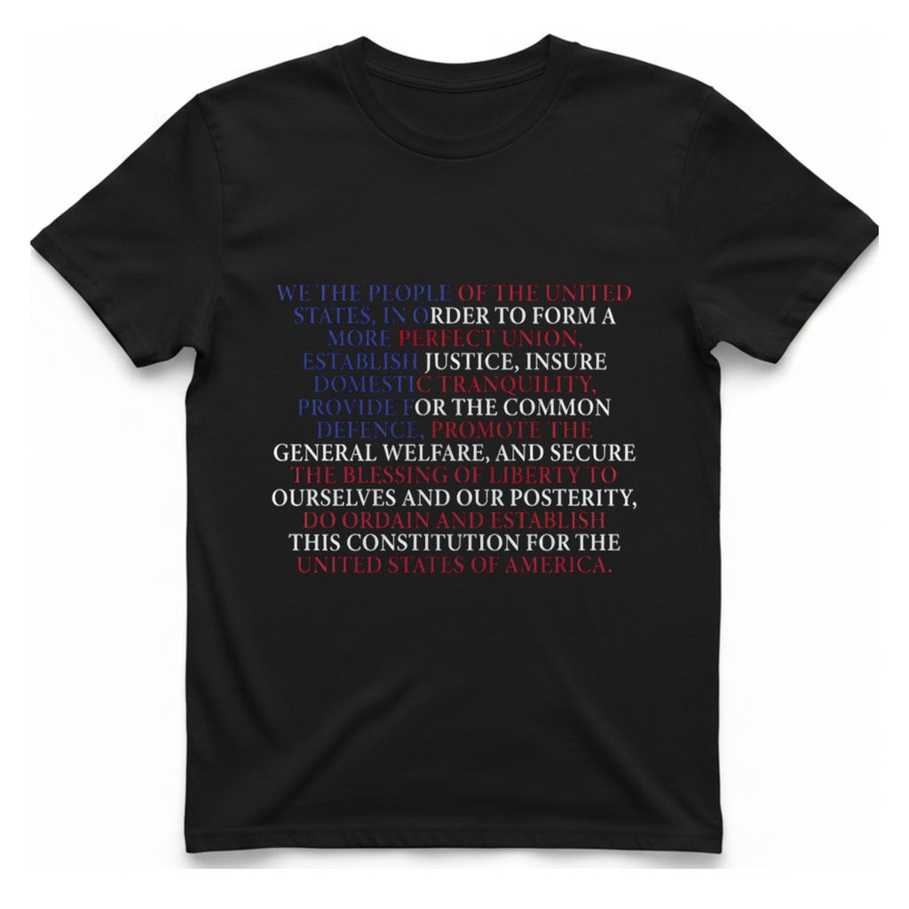 United States Constitution T-Shirt - Black front