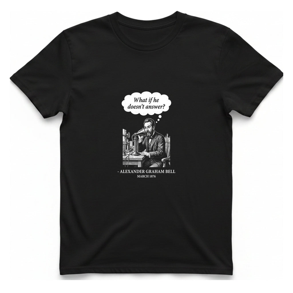 First Phone Call Panic T-Shirt - Black front