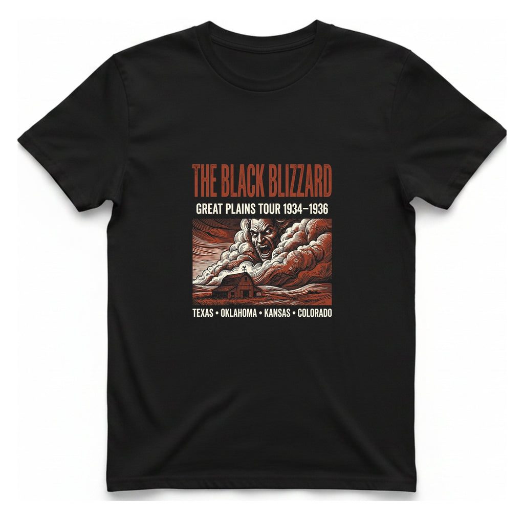Black Blizzard Dust Tour T-Shirt - Black front