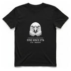 Stressed Eagle Fine Since T-Shirt - Black front
