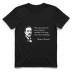 The Only Man Who Never T-Shirt - Black front