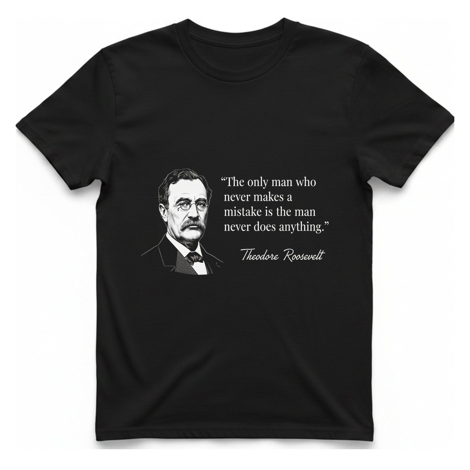 The Only Man Who Never T-Shirt - Black front