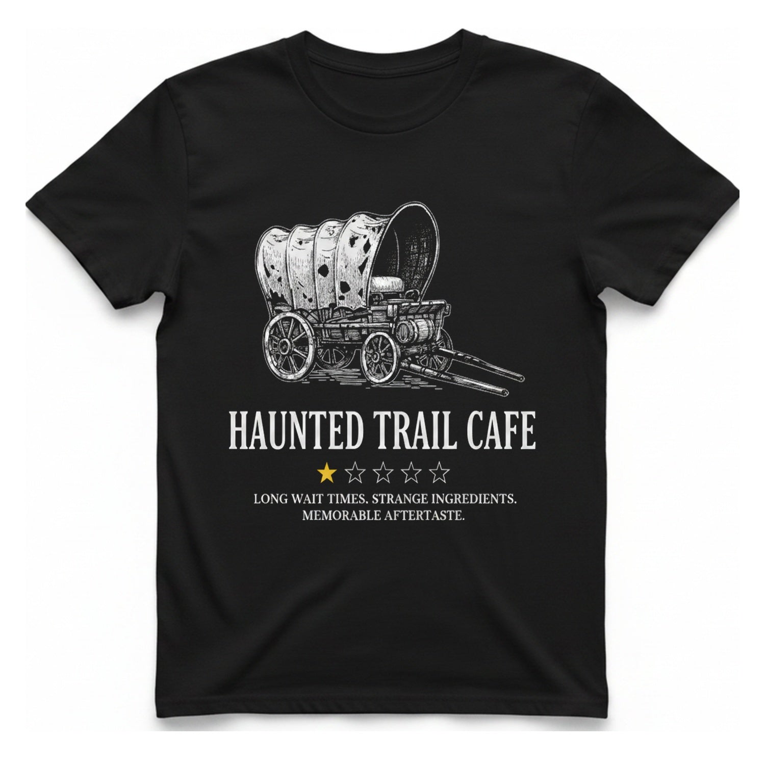 Haunted Trail Cafe T-Shirt - Black front