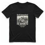 Out of Ammunition Fix Bayonets T-Shirt - Black front